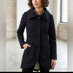 Soia & Kyo Cotton Jacket XS Green Lightweight Coat Lined Designer Outerwear